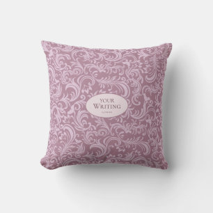 Coussin Mariage personnalisé sur un élégant motif de Damas