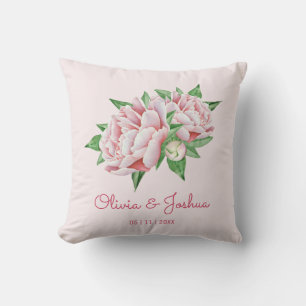 Coussin Mariage Pink Peony