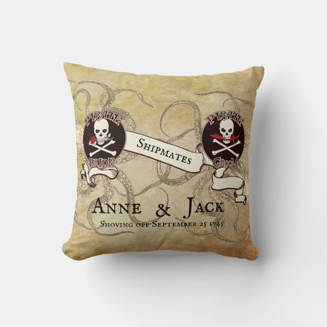 Coussin Mariage pirate (Recto)