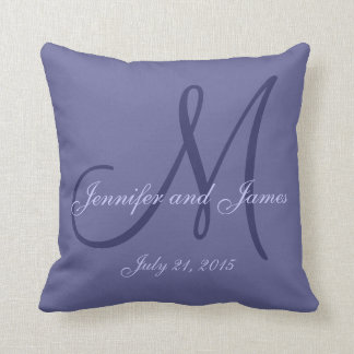 Coussin Mariage pourpre de monogramme