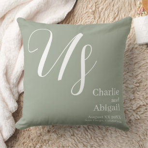 Coussin MARIAGE romantique moderne des Etats-Unis sur Sage
