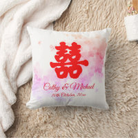 Mariage rouge chinois romantique cerisier en fleur