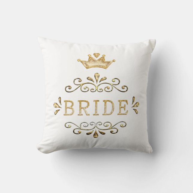 Coussin mariage, soirée bachelorette, soirée or, parties s (Recto)
