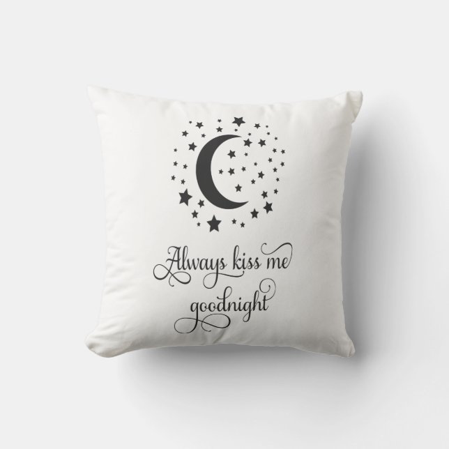 Coussin Mariage " Toujours m'embrasser pour me souhaiter u (Recto)