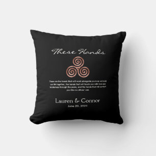 Coussin Mariage Vows Celtic Knot Irlandais Handfasting