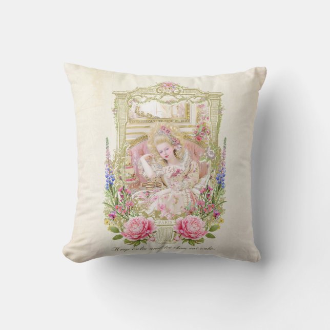 Coussin Marie Antoinette let them eat cake (Recto)