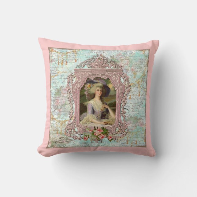 Coussin Marie Antoinette Roses Roses Roses Roses (Recto)