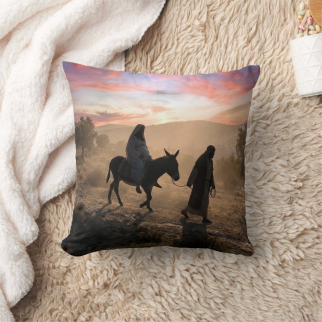 Coussin Marie et Joseph voyageant à Bethléem (Couverture)