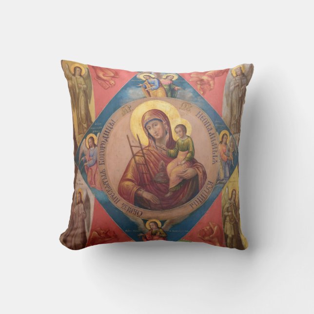 Coussin Marie, Jésus et les Anges (Recto)