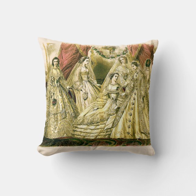Coussin Mariée Antique Mariage Vintage (Recto)