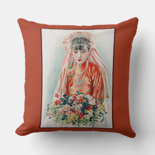 Coussin Mariée en rouge au Mariage chinois à Shanghai