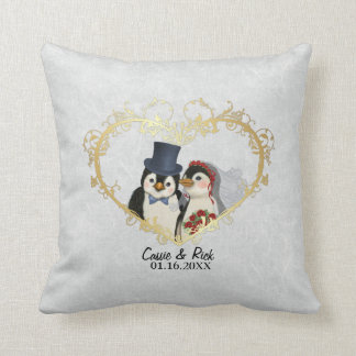 Coussin Mariée et Customise Mariage de pingouin -