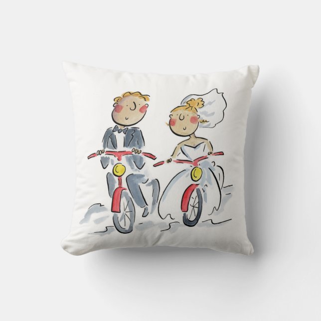 Coussin Mariée et salle cycliste (Recto)