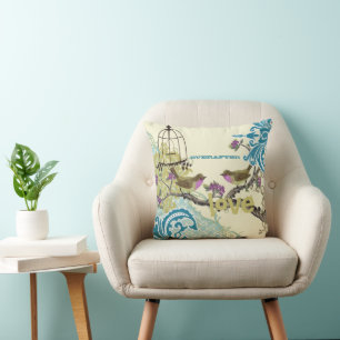 Coussin Mariée Everafter sarcelle, citron vert et prune Oi