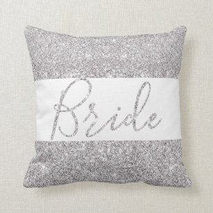 Coussin Mariée Parties scintillant Argent Mariage élégant