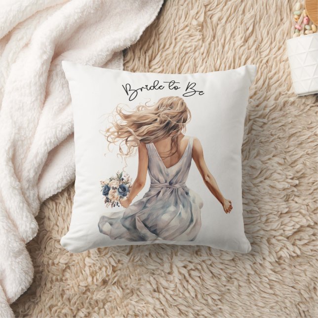 Coussin Mariée Pour Être Belle Mariée Aquarelle Arto (Couverture)