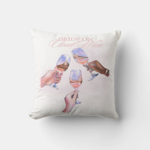 Coussin Mariée sur Nuage de Vin   Création Amusante pour l