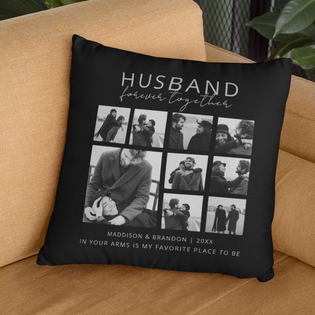Coussin Mariés Ensemble Pour Toujours Collage Photo (Créateur téléchargé)