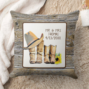 Coussin Mariés nouvellement mariés Personnalisé 