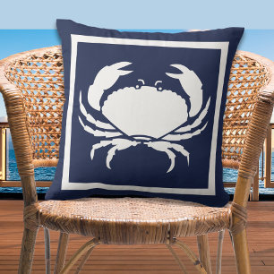 Coussin Marine blanche CRAB marine nautique extérieure ren