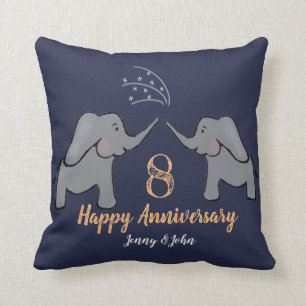 Coussin Marine des éléphants du 8e anniversaire du Bronze
