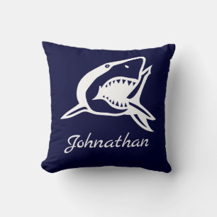 Coussin Marine marine Bleue Grand requin blanc Nom Océan