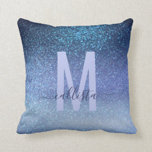 Coussin Marine Pastel Blue Triple Parties scintillant Ombr