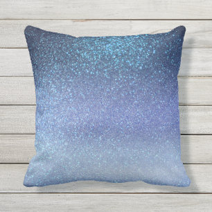 Coussin Marine Pastel Blue Triple Parties scintillant Ombr