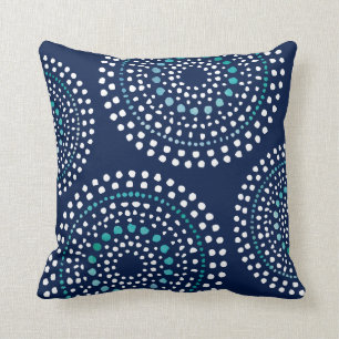 Coussin Marine primitive d'Aqua de motif de mosaïque de