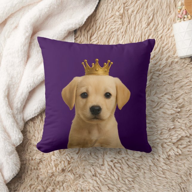 Coussin Marionnette du Labrador en Couronne d'or (Couverture)