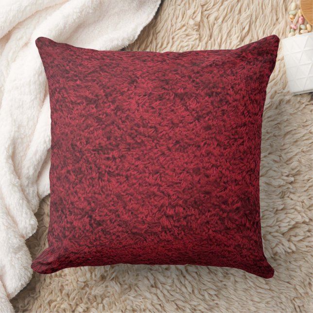 Coussin Maroon Red Wool Design moderne (Couverture)