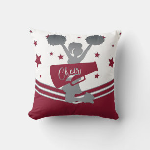 Coussin Maroon Stars Argent Cheer Filles Cheer