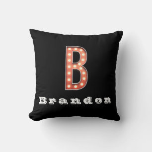 Coussin Marque B Monogramme Ampoule Personnalisée