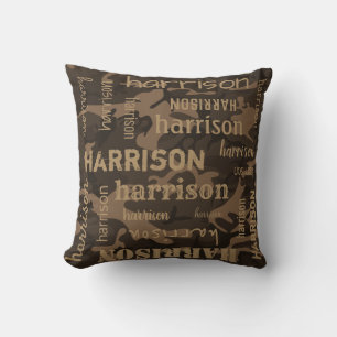 Coussin Marque-page personnalisé camouflage marron