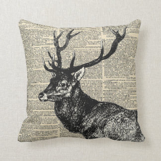 Coussin Marquer sur une impression vintage du dictionnaire