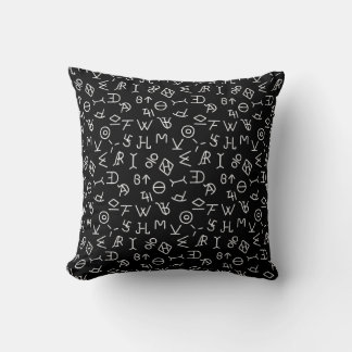 Coussin Marques de bétail noir et blanc