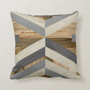 Coussin Marqueterie géométrique