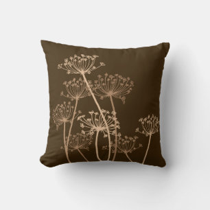 coussin marron beige graphique parsley