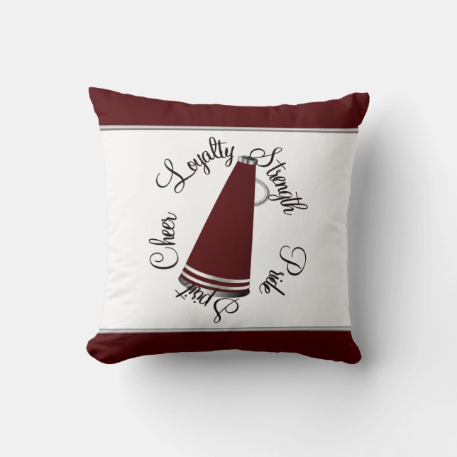 Coussin marron de croyance de pom-pom girl de (Recto)
