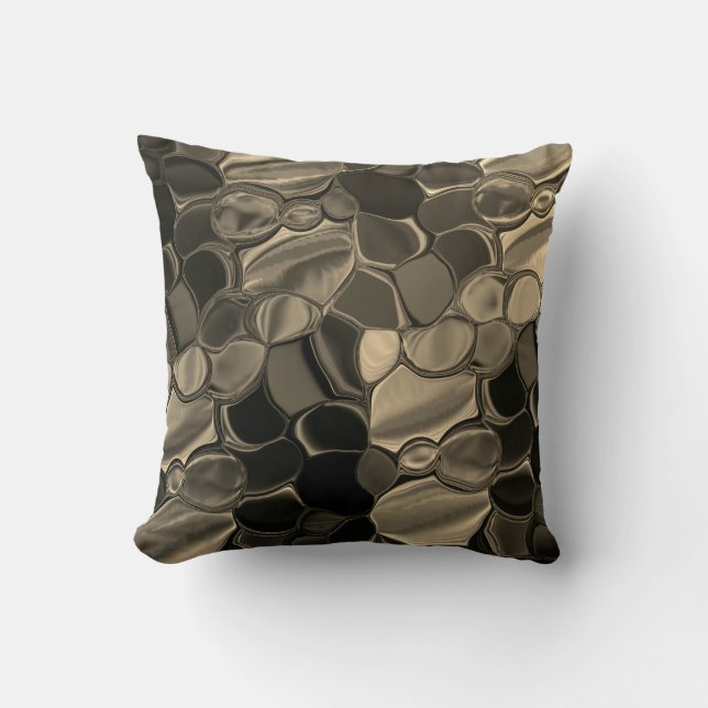 Coussin Marrons Pedaços, círculos e formas arredondadas. (Recto)