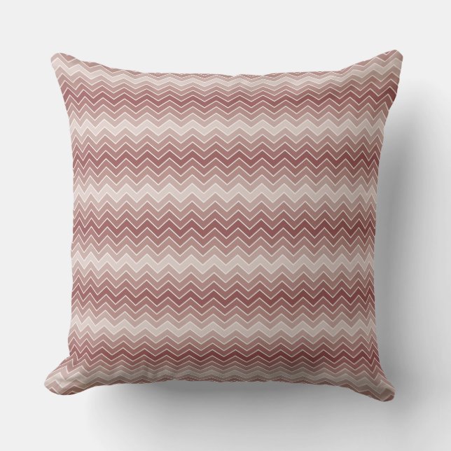 Coussin Marsala Ombre Chevron Pillow (Recto)