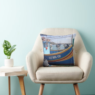 Coussin Marsaxlokk Bateaux de pêche Malte