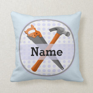 Coussin Marteau et scie design pour garçons