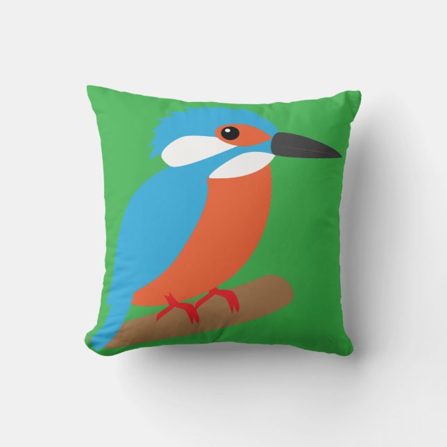 Coussin Martin-pêcheur (Recto)