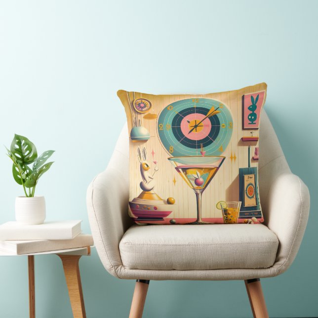 Coussin Martini lapin atomique Futuriste du milieu du sièc (Chaise)