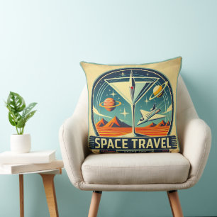 Coussin Martini Space Travel 1957 New Worlds Logo