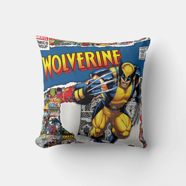 Coussin marvel comics  Wolverine  Throw Pillow (Recto)
