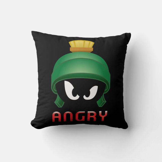 Coussin MARVIN LE MARTIEN ™ Emoji Colère (Recto)
