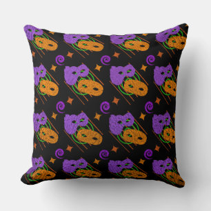 Coussin Mascarade Festive Mascarade Masque Jeu d'oreiller