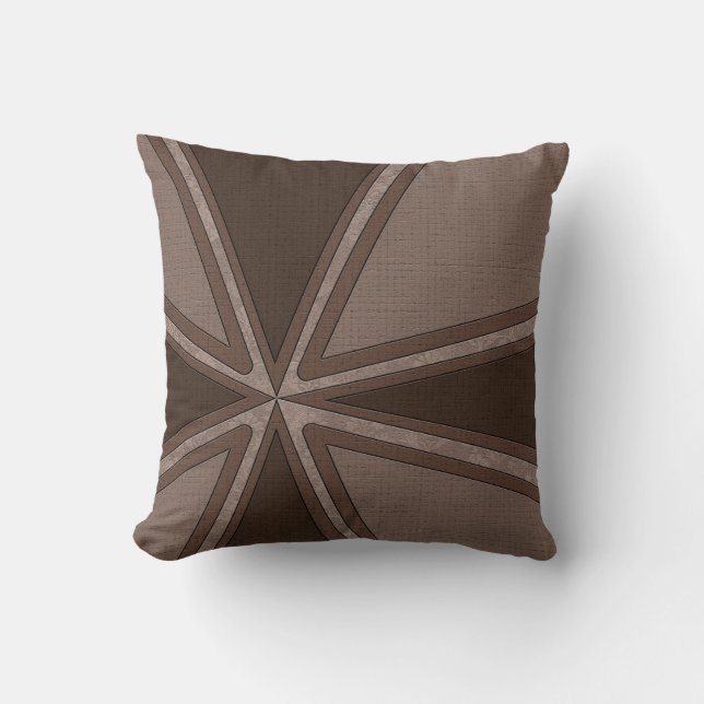 Coussin Masculine Brown foncé Motif contemporain (Recto)